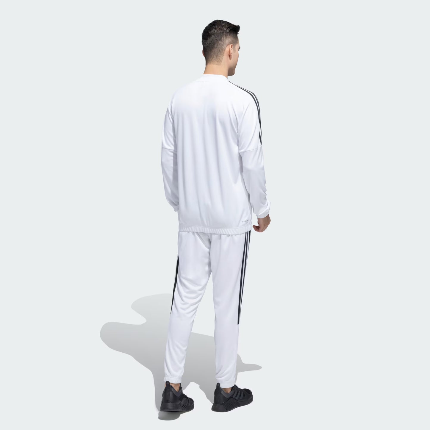 ADIDAS Half Striped Men White TrackSuit (Jacket &Track-Pants)