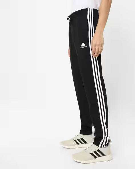 Adidas Combo Color -Style Solid Casual Track-Pants(Black. Grey)