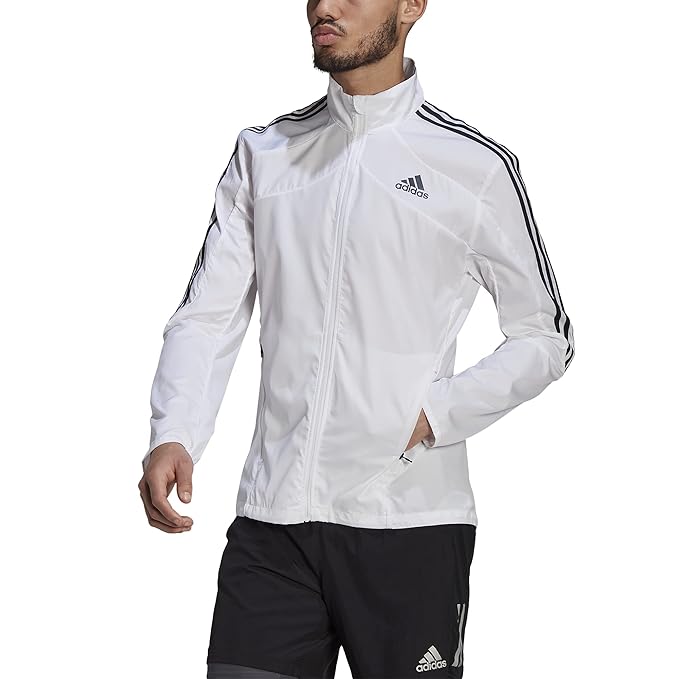 ADIDAS Half Striped Men White Upper Jacket