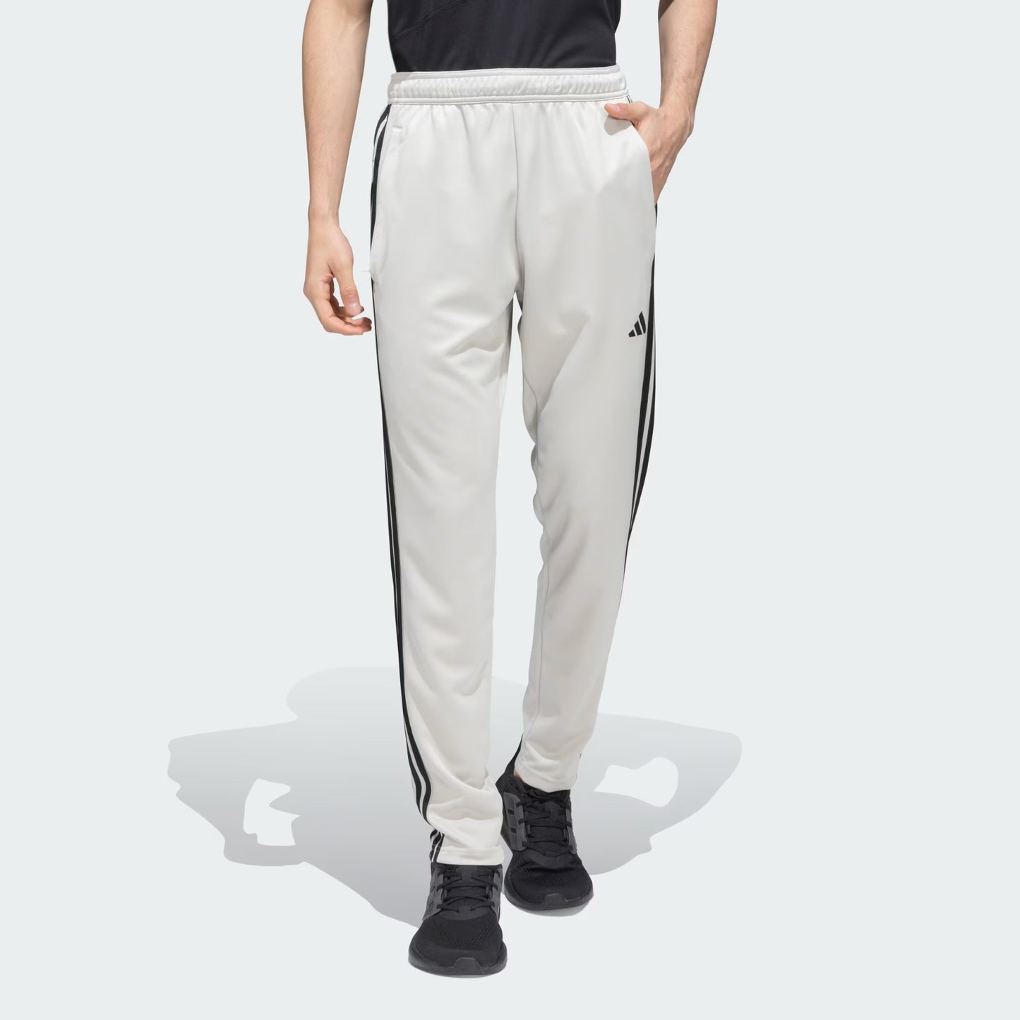 Adidas Combo Color -Style Solid Casual Track-Pants(Black. Grey)