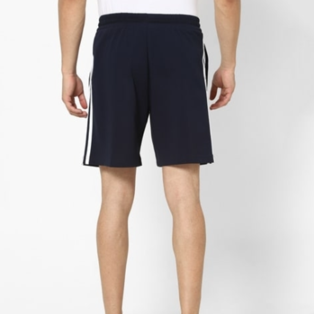 ADIDAS Solid Men Sports Shorts (Black Three Strips)