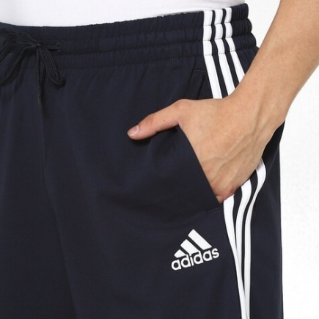 ADIDAS Solid Men Sports Shorts (Black Three Strips)