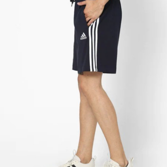 ADIDAS Solid Men Sports Shorts (Black Three Strips)